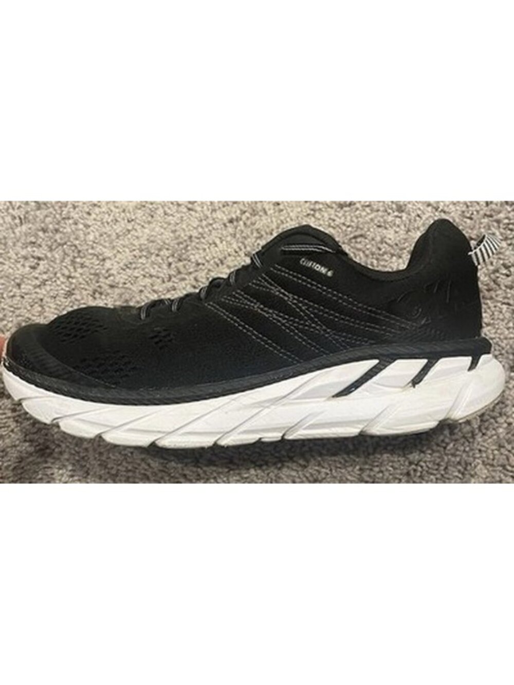 Hoka One One Clifton 6 Running Shoes Women's Size 9 Black Hiking Walking